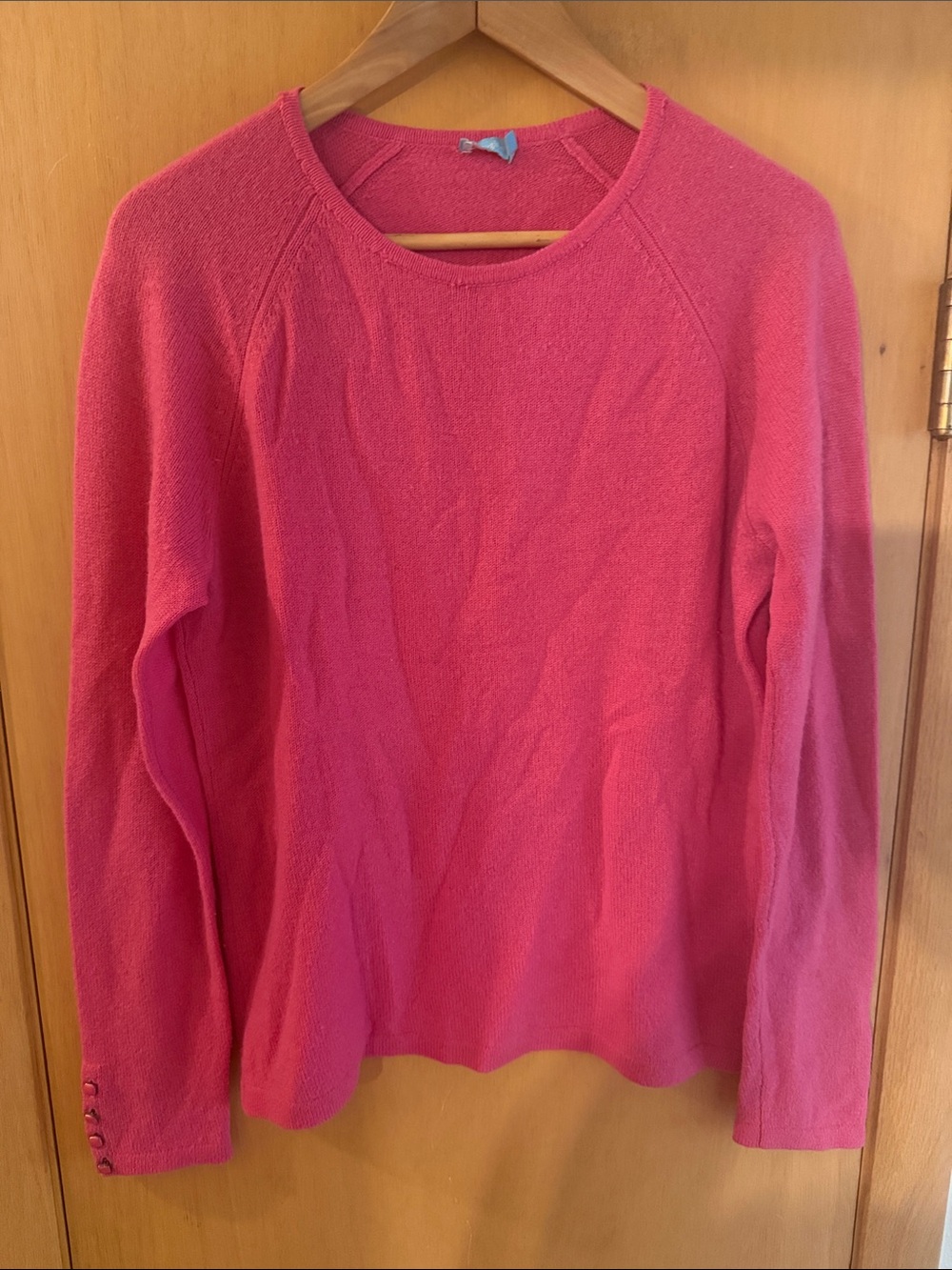 J. McLaughlin Women's Cashmere Crewneck Classic Sweater Pink Size Medium